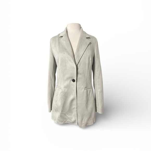 Zara Jackets & Blazers - Zara Basic, Light Gray Women's Blazer